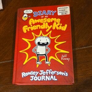(J23) Diary of an Awesome Friendly Kid by - Vibrant Red Cover Hard Back